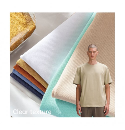 Boran Textile Wholesale Knitted 100 Organic Cotton Heavyweight 260GSM T-shirts Jersey Fabric Material For Tshirts Clothing Boran Textile Wholesale Knitted 100 Organic Cotton Heavyweight 260GSM T-shirts Jersey Fabric Material For Tshirts Clothing
